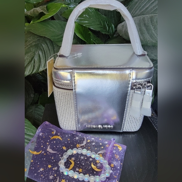 MICHAEL KORS Sandrine Crossbody & Handcrafted Rainbow Moonstone Bracelet - Picture 1 of 11